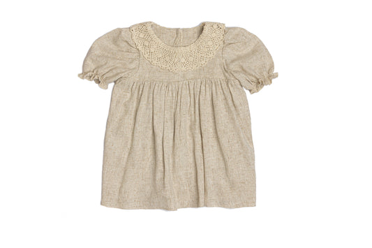 Bebe Belinha Linen Girls Dress