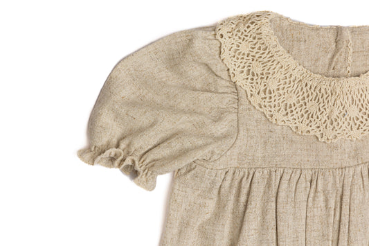 Bebe Belinha Linen Girls Dress