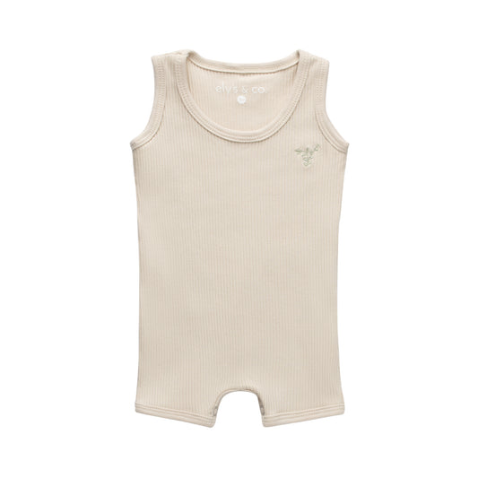 Ely's & Co. Embroidered Ginko Romper