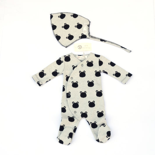 Latte Cappello Bear Footie & Bonnet